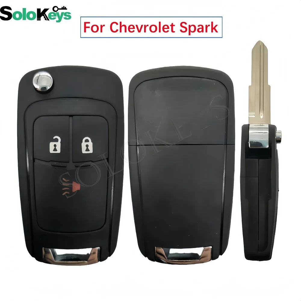 

SOLOKEYS 5 шт./лот GM94543201 для Chevrolet Spark 2012 2013 2014 2015 2016 откидной и складной пульт дистанционного управления 3 кнопки с логотипом