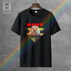 Riot T Shirt Cool Old Band Shirt Retro Black Classic Rock Band Tee Shirt 1-A-094 New Brand-Clothing T Shirts Top Tee