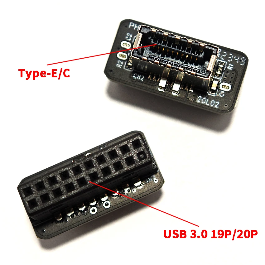 USB 3.0 20Pin/19P Internal Header to Type E type-c Adapter Connector 20P Converter for chassis front Type C Motherboard