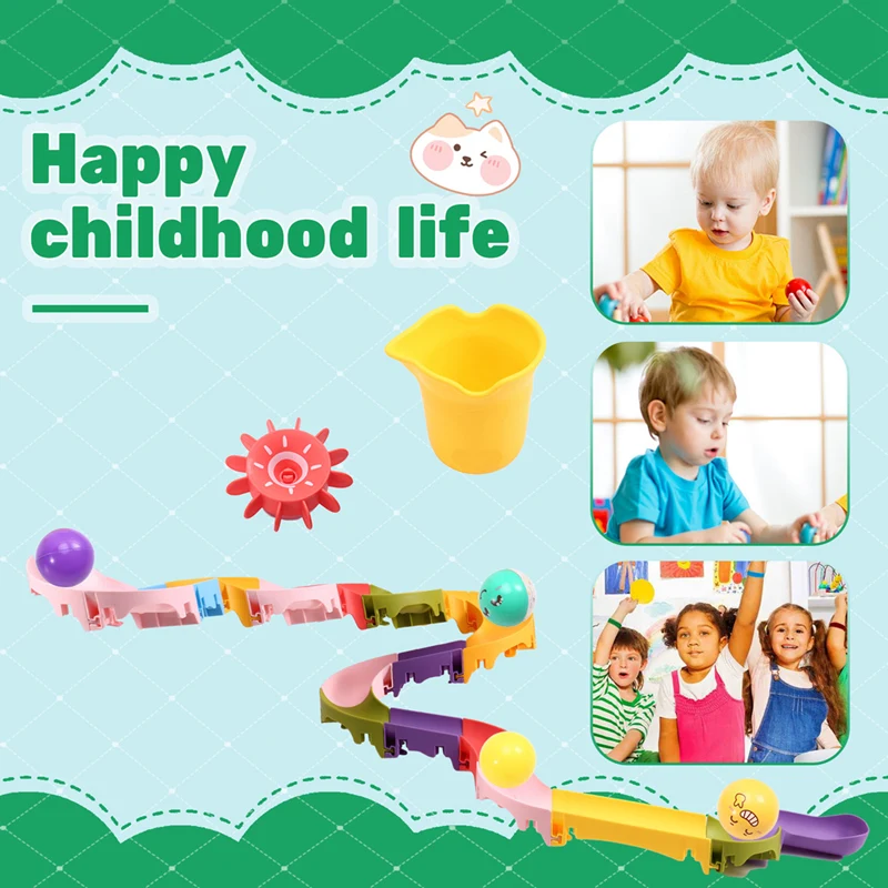 Jogo de pista de brinquedos de banho infantil F-3C, pista deslizante DIY com ventosas para crianças de 3 a 6 anos