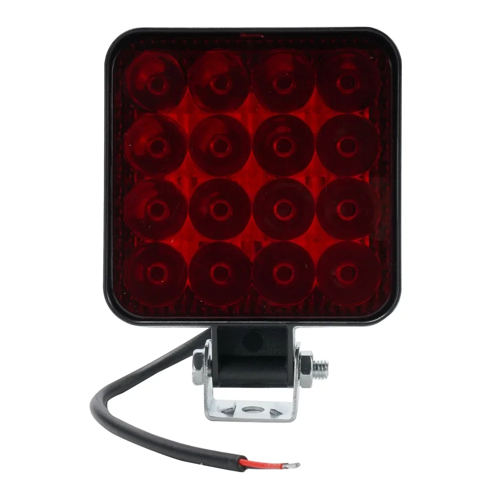 1pc LED Work Light Pod Lighting Truck Off Road Tractor 12V Working Light High Light Transmission Unbreakable Toughened PC Lens