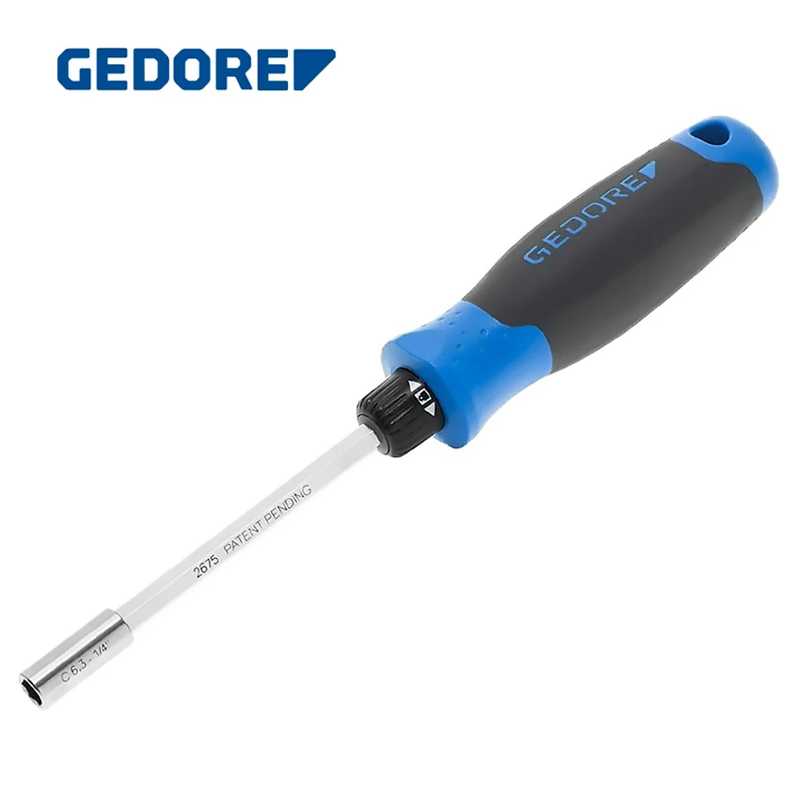 gedore hex bit holder segurando chave de fenda ratchet chave de fenda silentgear ferramenta no2675 01