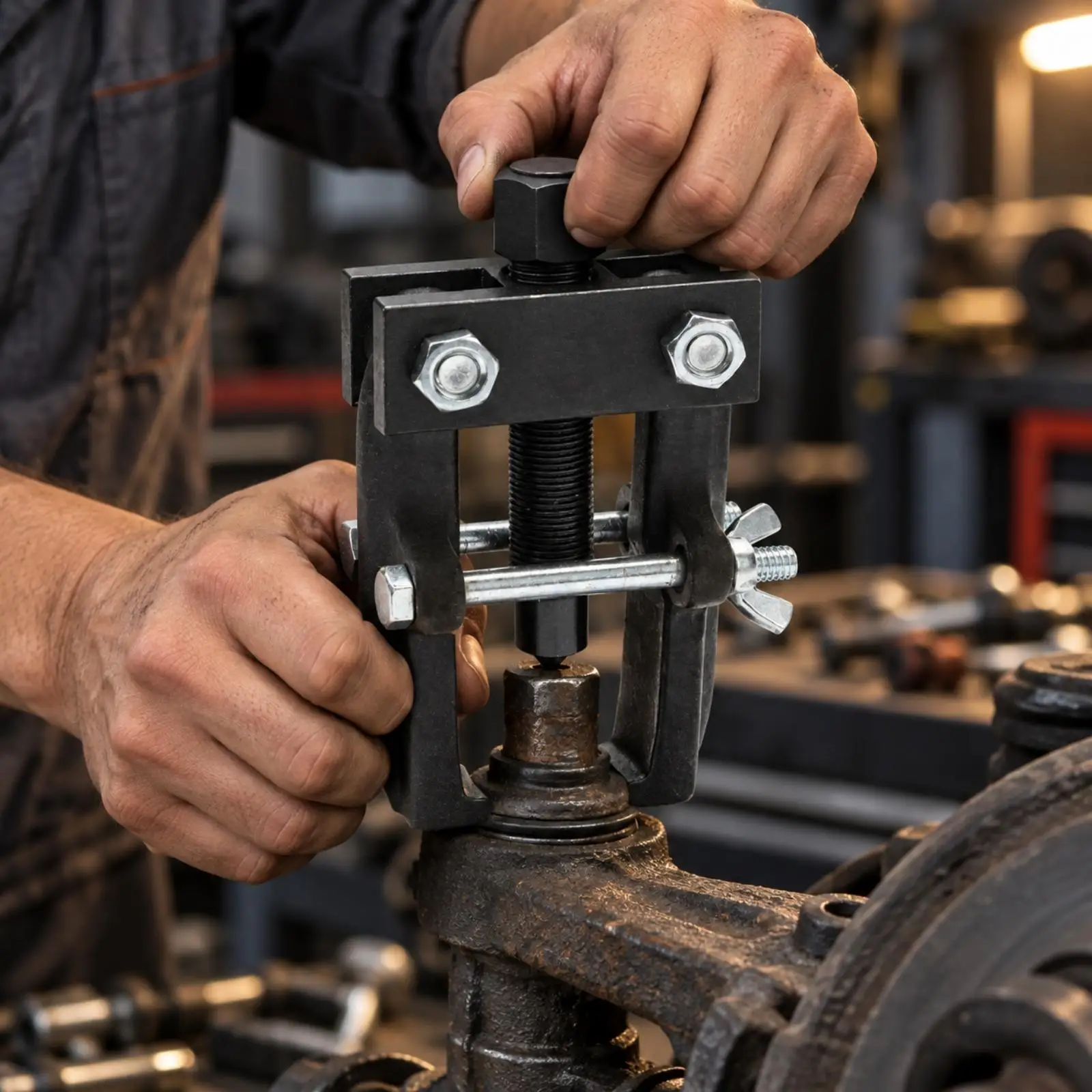Steering Arm Puller Bearing Remover Tool for Auto Maintenance Heavy Duty Mechanical Kit
