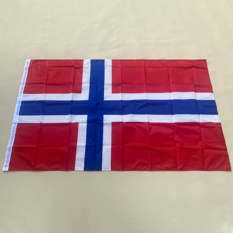 Eoodlove FLAG Norwegian Flag 90x150cm Kongeriket Noreg Norge norno Norwegian Flag Polyester Standard Hanging Flag