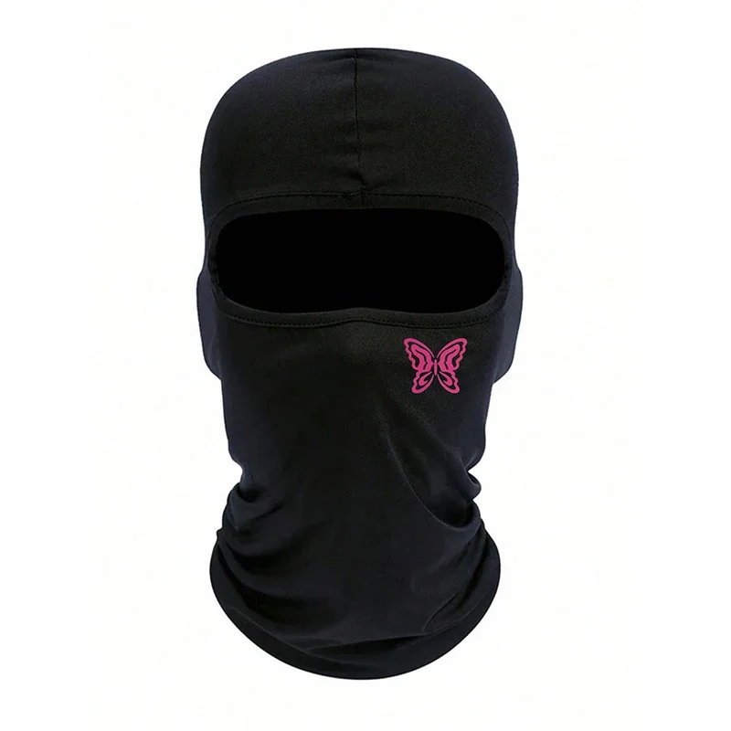 Musion Balaclava-Mütze, Maske, Motorrad, atmungsaktiv, Schmetterling, original bedruckt, schweißabsorbierend, Sonnenschutz, Radfahren und Wandern – Detail 7