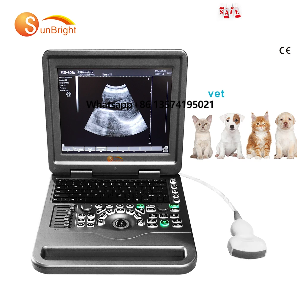 SUN-806A Manufacturer Ultrasound Machine 2d Diagnostic Scanner Ecografo Portatil Laptop Vet BW Ultrasound Machine