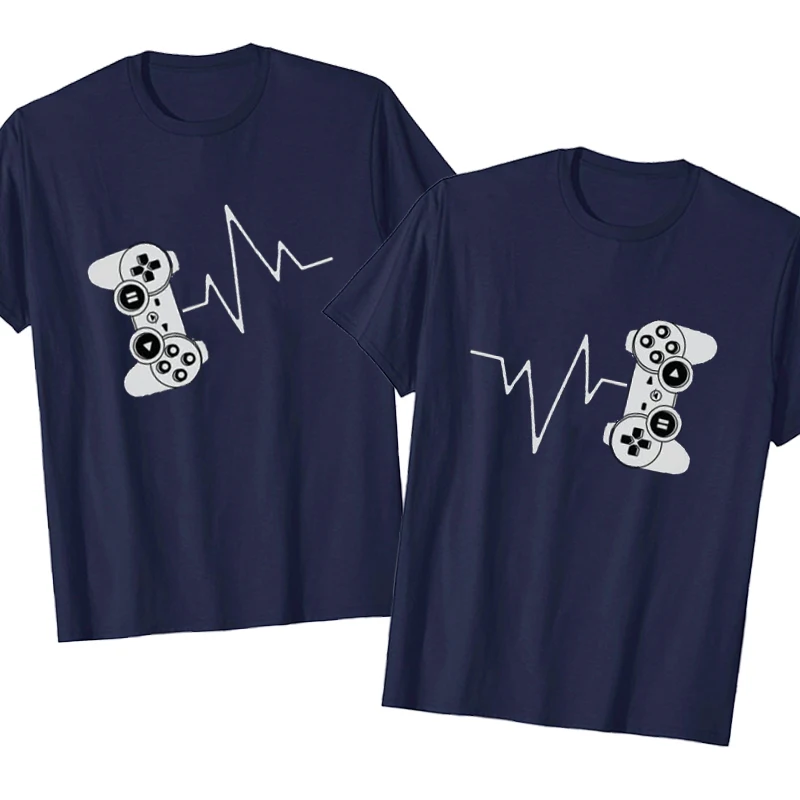 Game Player T-Shirt Lovers' Clothes Couples T-shirt Couple Outfits His And Hers T-Shirt Love Gift Lovebird Lovers Gift Game Tee