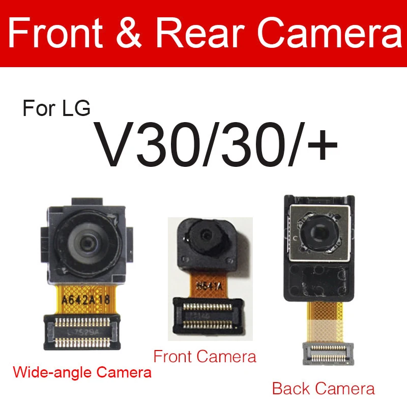 Front & Rear Main Camera Module For LG V10 V20 V30 V30+ V35 V40 ThinQ V50 Back Camera Facing Small Camera Replacement Parts