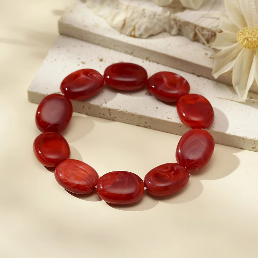 Minimalist Elegant Women Bracelet Beaded 2Pcs Premium Selected Cooling Sensation Acrylic Perfect Gift For Her Leisure Versatile