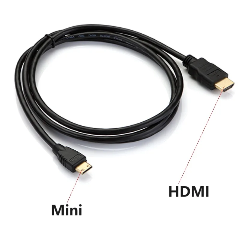 Mini HDMI-Compatible to HDMI Standard HDTV Connect Cable 1080p 3D Gold Plated Plug for Camera TV HDMI Adapter 0.5M 1M 1.5M 3M 5M