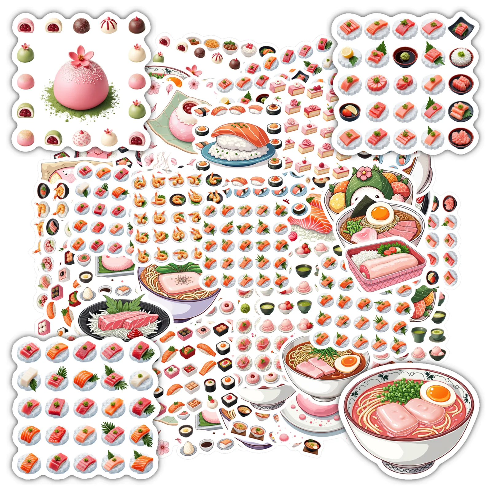 

35-150 шт., наклейки с изображением еды, каваи, суши, детские наклейки, игрушки, наклейки «сделай сам», для телефона, гитары, ноутбука, чемодана