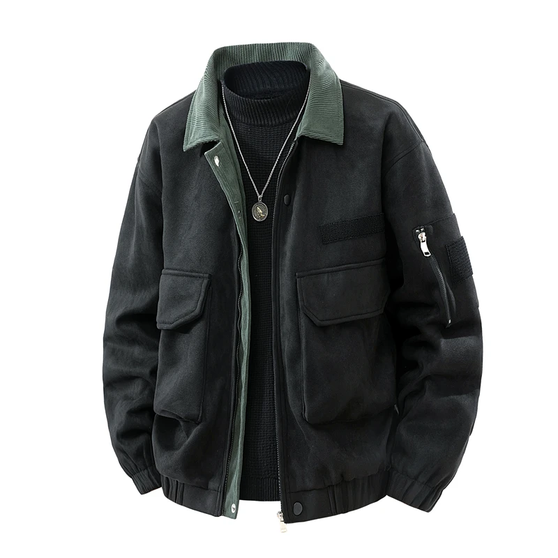 2026 Spring New Trend Flipping Collar Formal Fashionable Multi-Functional Party Colorful Double Jacket Air Layer Suede