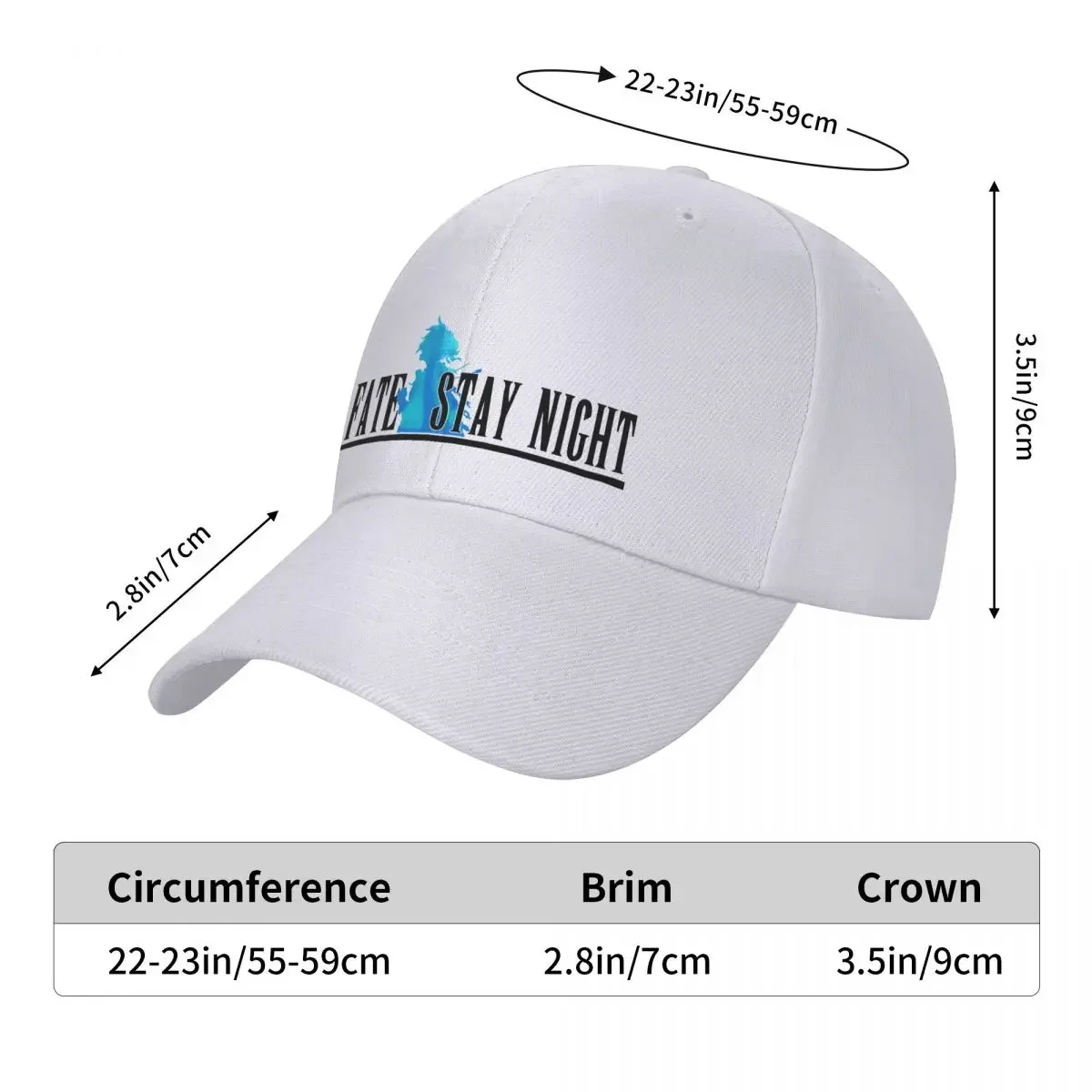 Fate Stay Night Saber Baseball Cap For Men Cotton Hats Adjustable Hat Fashion Casual Cap Truck Driver Hat