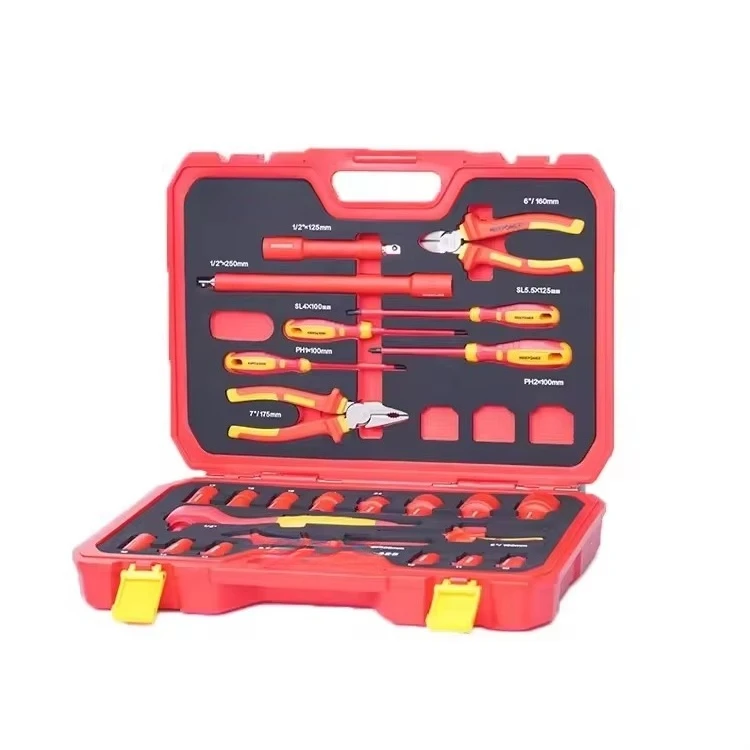 مناسبة لمجموعة أدوات مفك البراغي الكهربائية المعزولة 1000 فولت 25 قطعة VDE دليل معتمد من الكروم الفاناديوم الصلب 3 سنوات #2