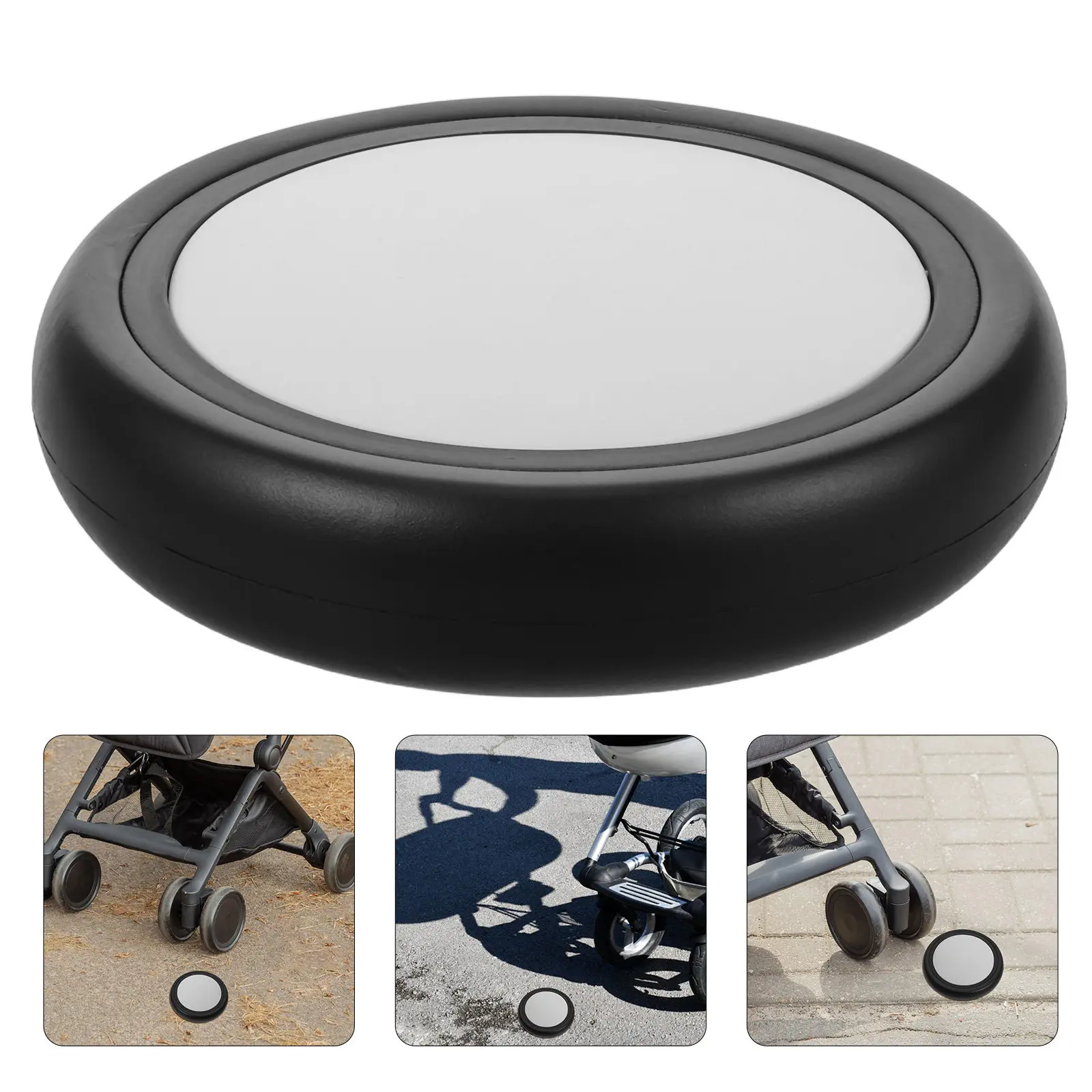 

1 пара резиновых колес для детской коляски, универсальные, легко устанавливаются, обеспечивают плавное движение, прочные.