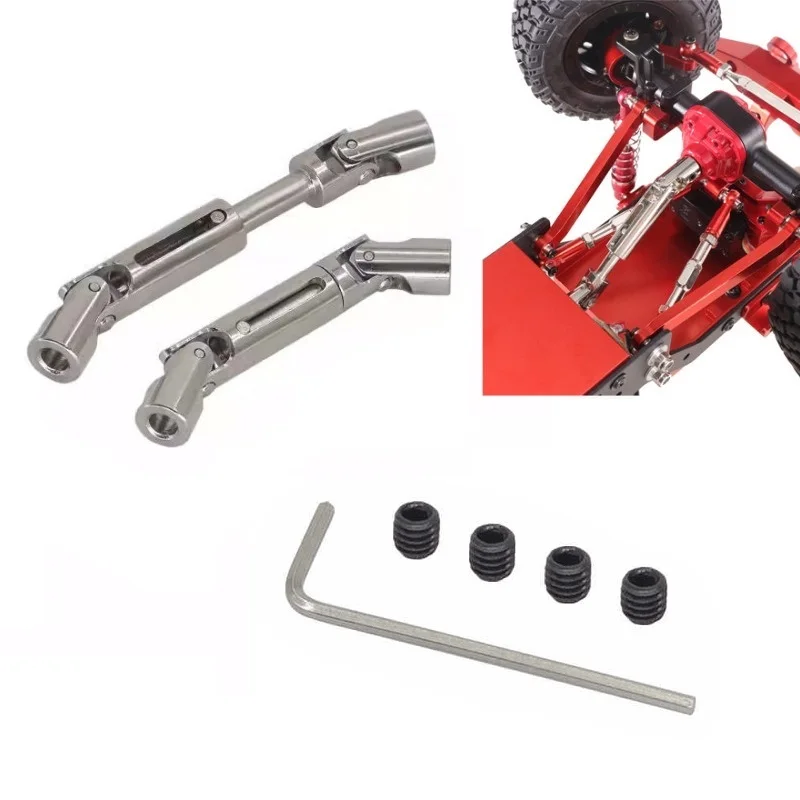 For MN 1/12 MN98 MN99S RC Crawler Metal Universal Joint Drive Shaft Axle Coupling Replacement Spare Parts