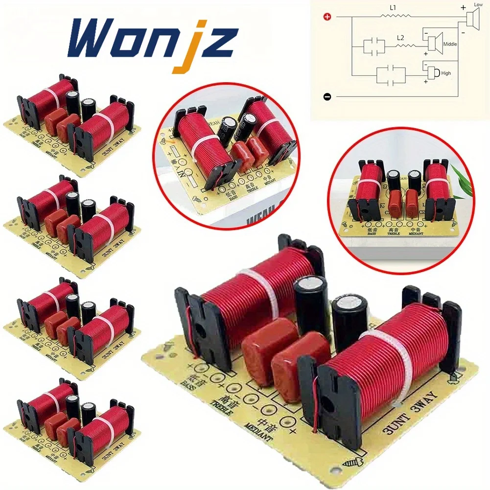 3-Way Audio Crossover Module (High / Mid / Low Frequency) for Speaker Upgrades & Repairs， Crossov Upgraded Frequency Divider