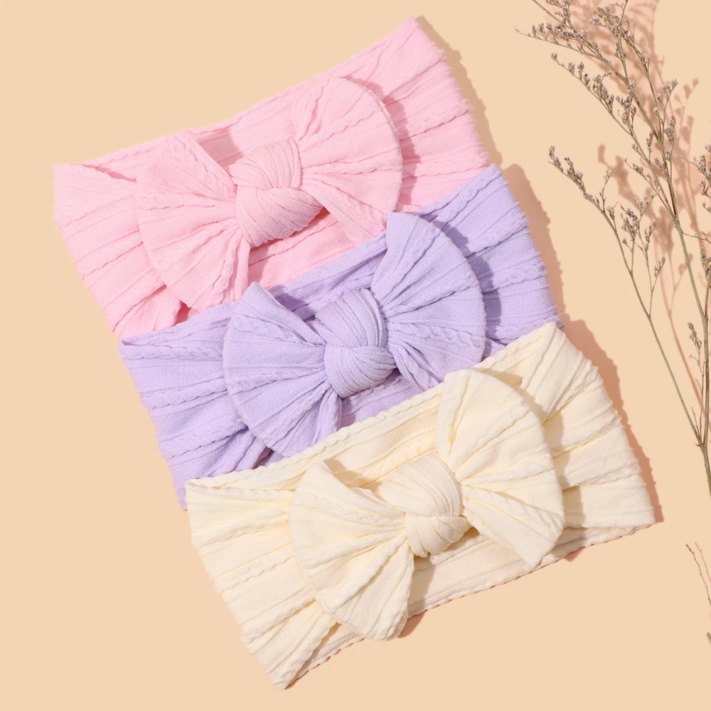 44 Colors Bow Baby Headband for Child Bowknot Newborn Headwear Cables Turban for Kids Elastic Headwrap Baby Hair Accessorie New