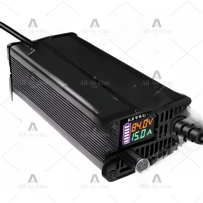 Lithium battery charger 60V aluminum shell adjustable current 8A10A  fast charging ternary iron lithium special
