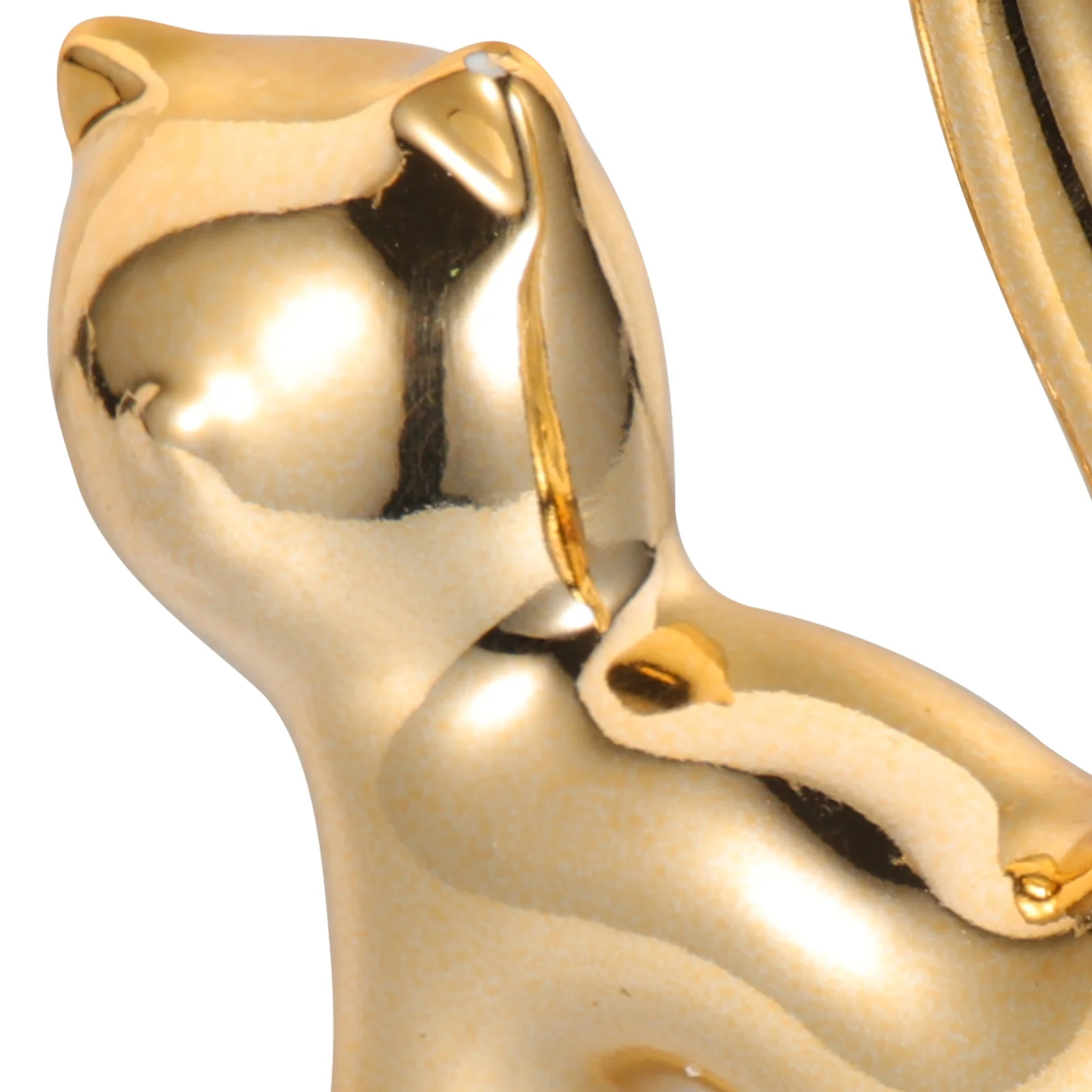 

2Pcs Ceramic Cat Holder Organizer Stable Base Jewelry Display Stand Vanity Table Compact Size Decorative