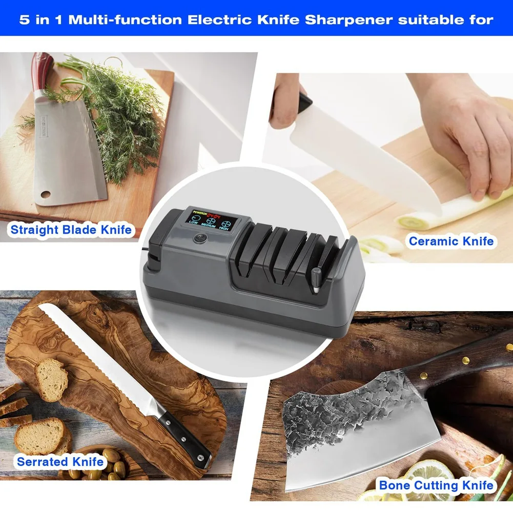 【new-a39m】-professional-3-stage-electric-knife-sharpener-for-kitchen-knives-	-for-straight-edge-and-serrated-knives-eu-plug