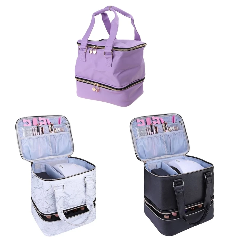 Storage Case for NailTech Double Layer Carrying Bag Hold 30 Bottles NailPolish Dropship