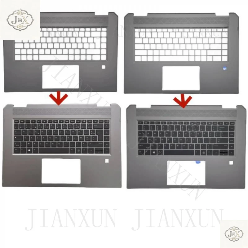 Stock 98% New US Layout Palmrest With Backlit Keyboard & Touchpad For HP ZBook Studio X360 G5 15S XW1 Laptop