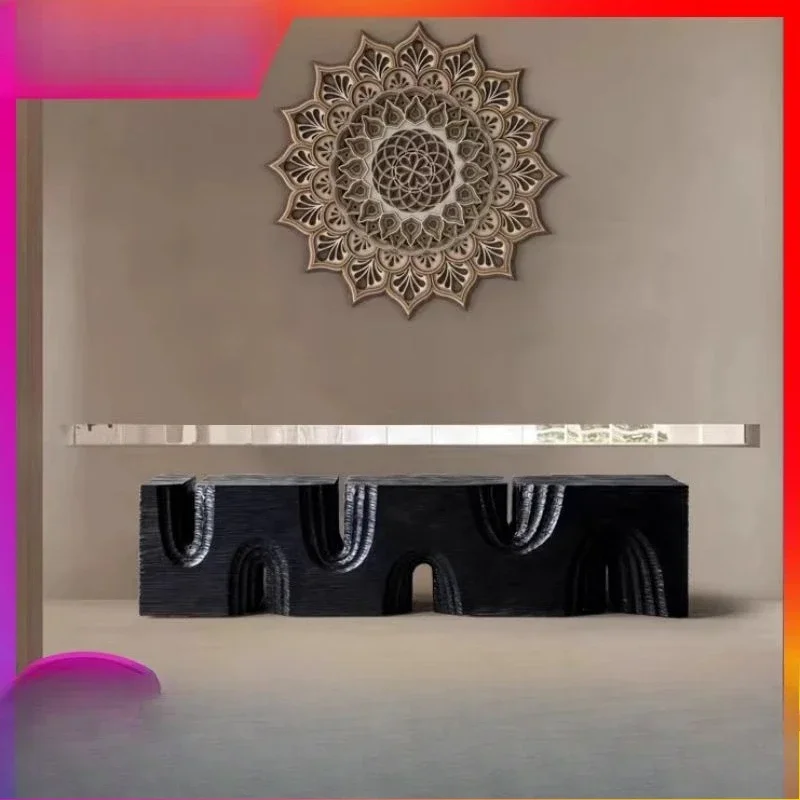 Simple geometric ornaments High-end design Living room model room Minimalist floor soft decoration decoration