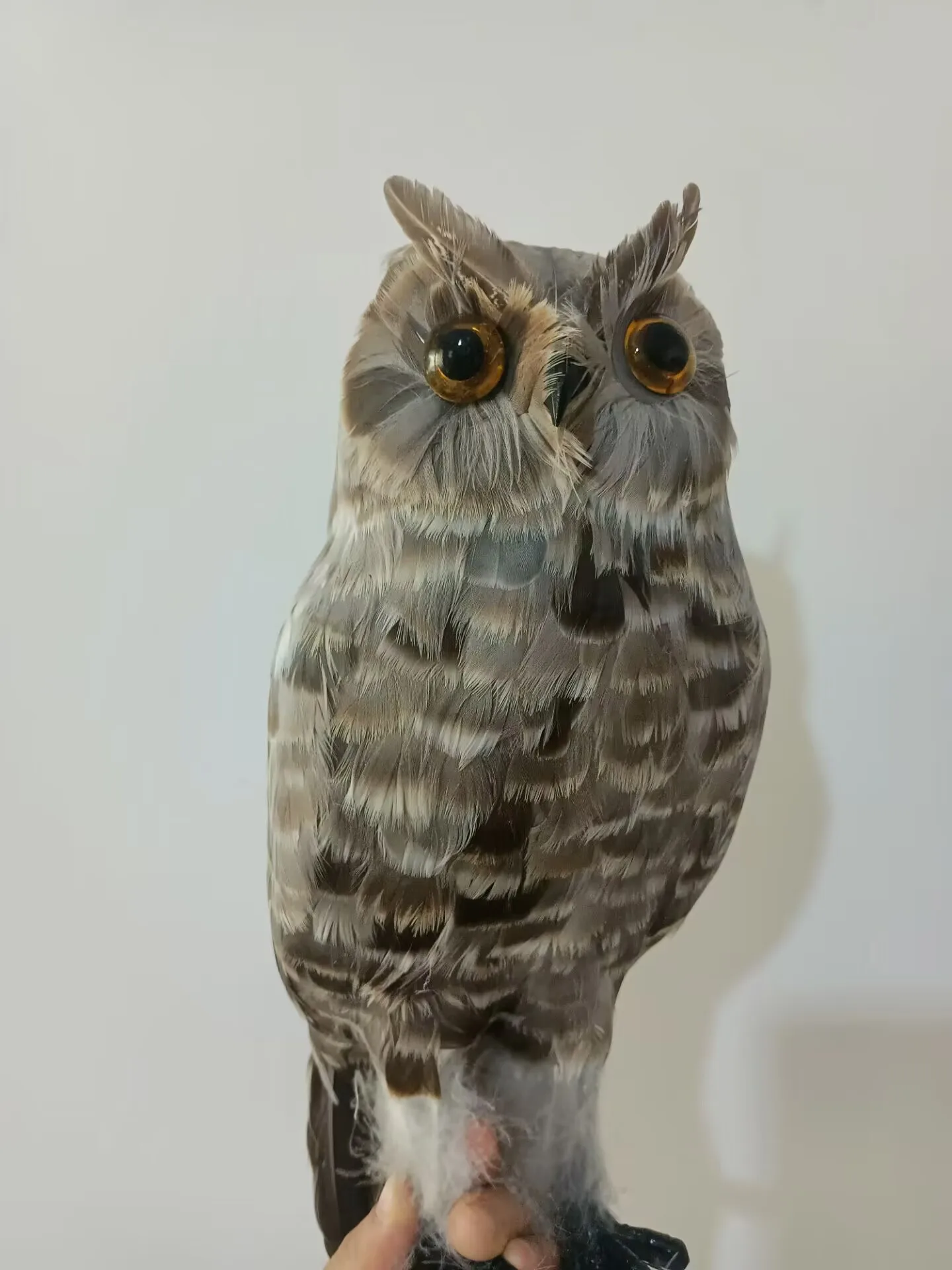 new simulation owl model foam&feathers gray owl garden home decoration gift about 32cm xf2999