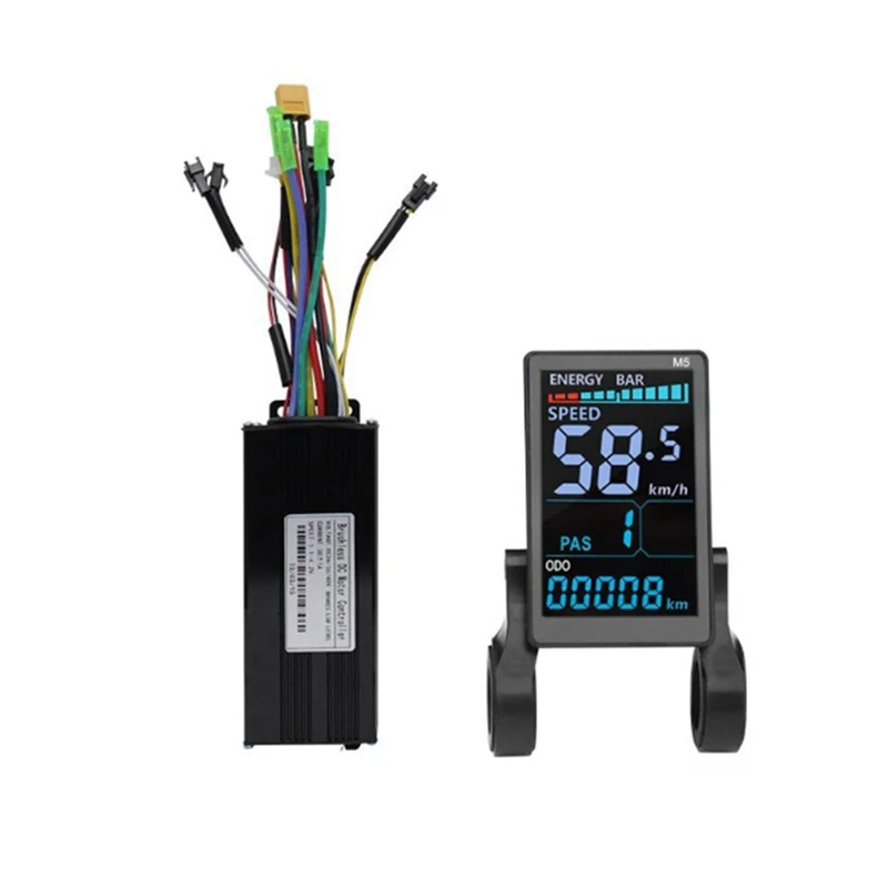 

M5 Electric Bike Color LCD Display Meter 36V 48V/30A 12 Tube Sine Wave Controller E Scooter LCD Panel For Mountain Ebike