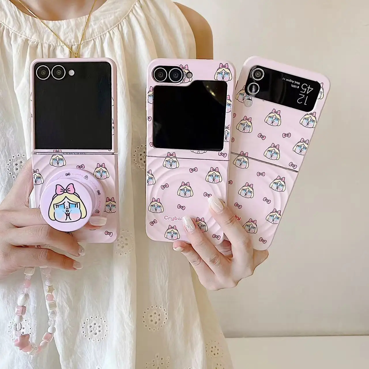 

810A34 Phone Case For Samsung Galaxy Z Flip 7 6 5 4 Protective Back Cover For ZFlip5 ZFlip6 ZFlip7 Case Shell