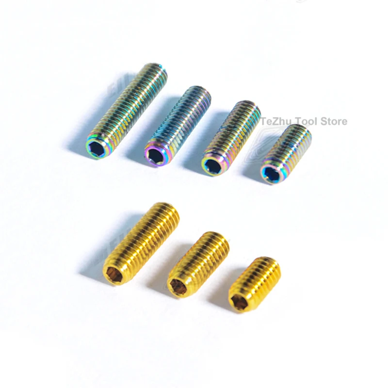 Titanium Alloy Screw M4 x 8 10 12 13.5 15 16 18 20 23mm Headless Machine, Top Wire, Bicycle Transmission, H/L Adjustment Screw - Image 4