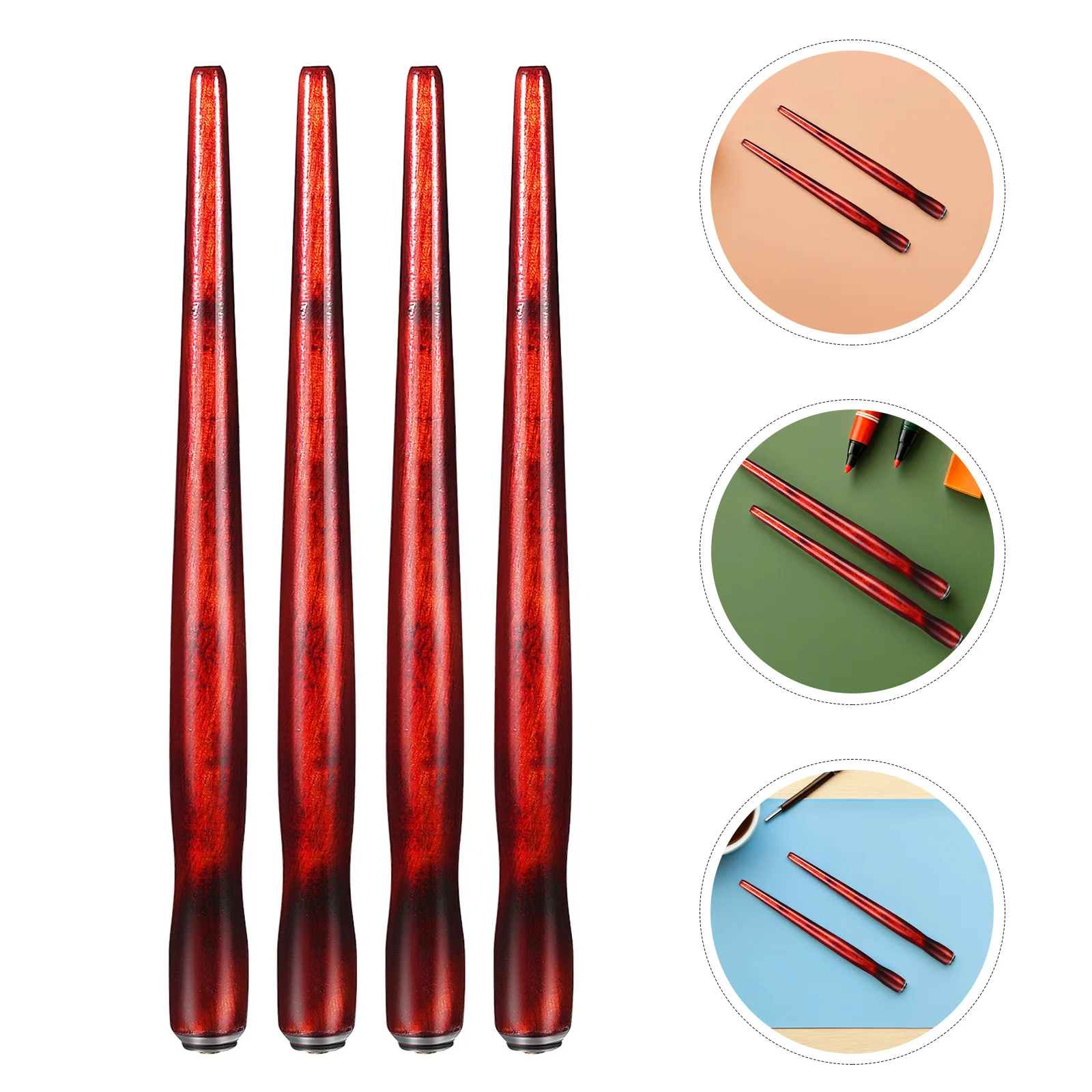 

8Pcs Wooden Dip Pen Holder Straight Handle for Calligraphy Painting Cartoon Drawing Ink Nibs Holder Smooth Writing Supplies