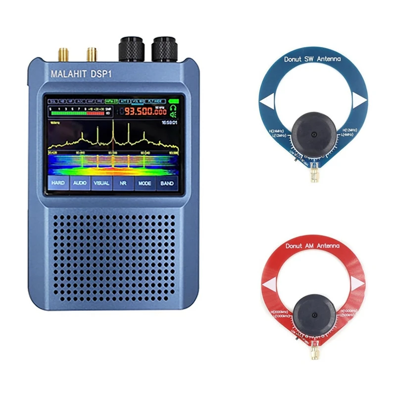 

Malachite DSP1 1.1D V9 Full Range SDR Radio 50Khz-2Ghz, AM/SSB/DSB/NFM/WFM Modes, Includes Mini Loop Antenna