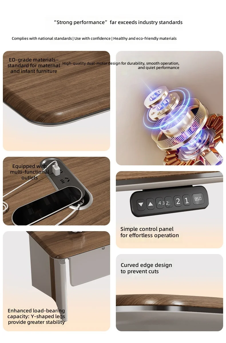 E0 level electric lift boss desk office simple leadership desktop computer desk president study writing desk