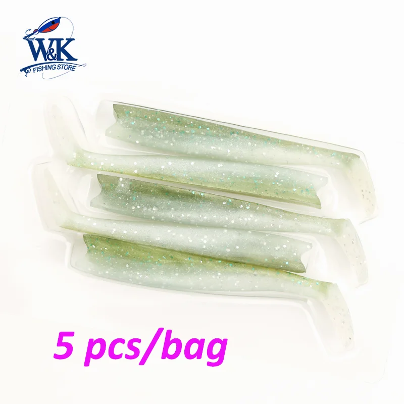8cm Soft Lure Eel Shad for Seabass Inshore Fishing Lures 5pcs/pk PVC Soft Bait Cod Fishing Colorful Jig Lure