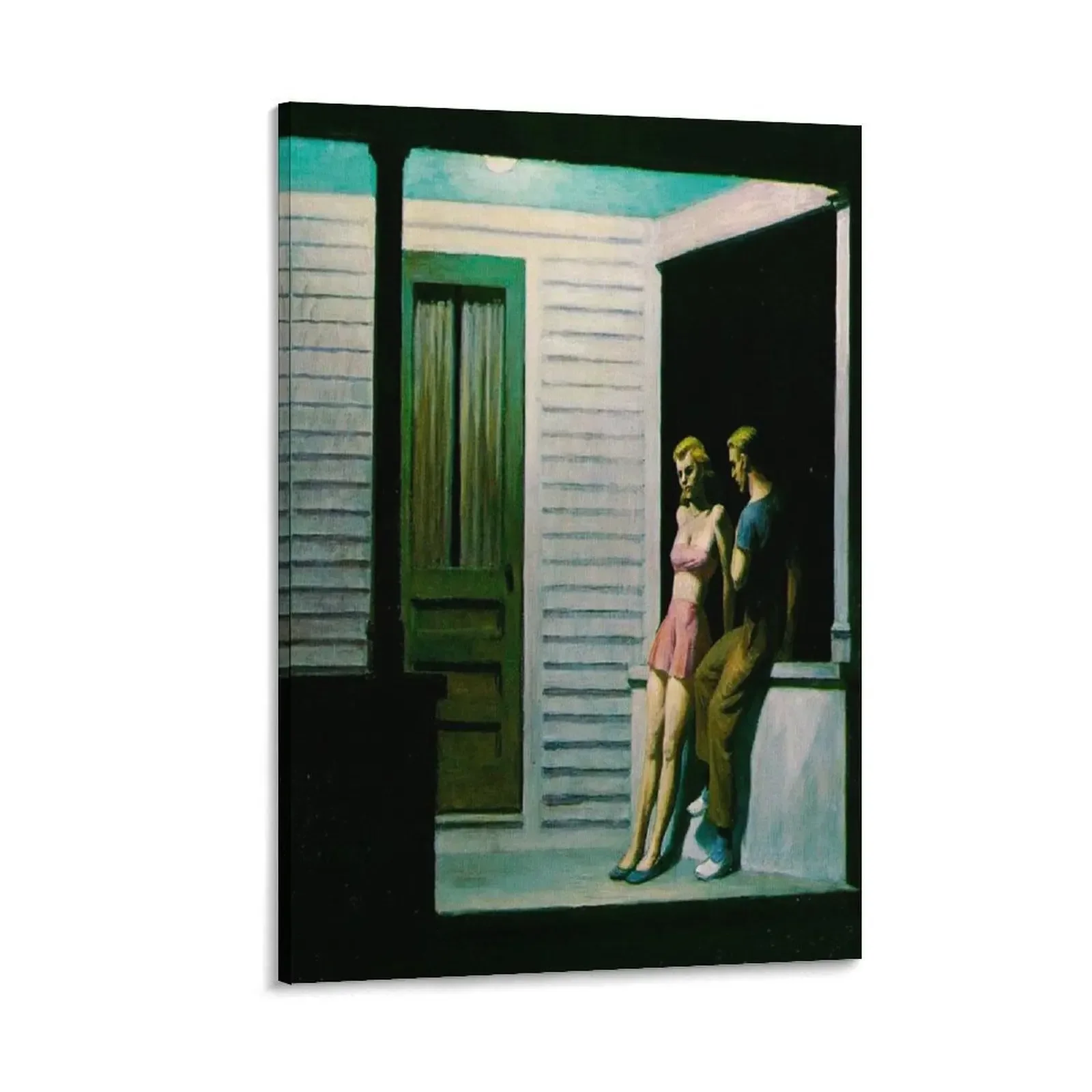 

Summer Evening-Edward Hopper Canvas Painting Decor for room Decoration pictures room wall ornaments for home