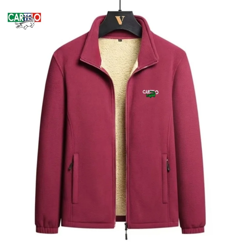 

New autumn and winter men's high-quality lamb wool warm jacket, fashionable and casual, plus size top
