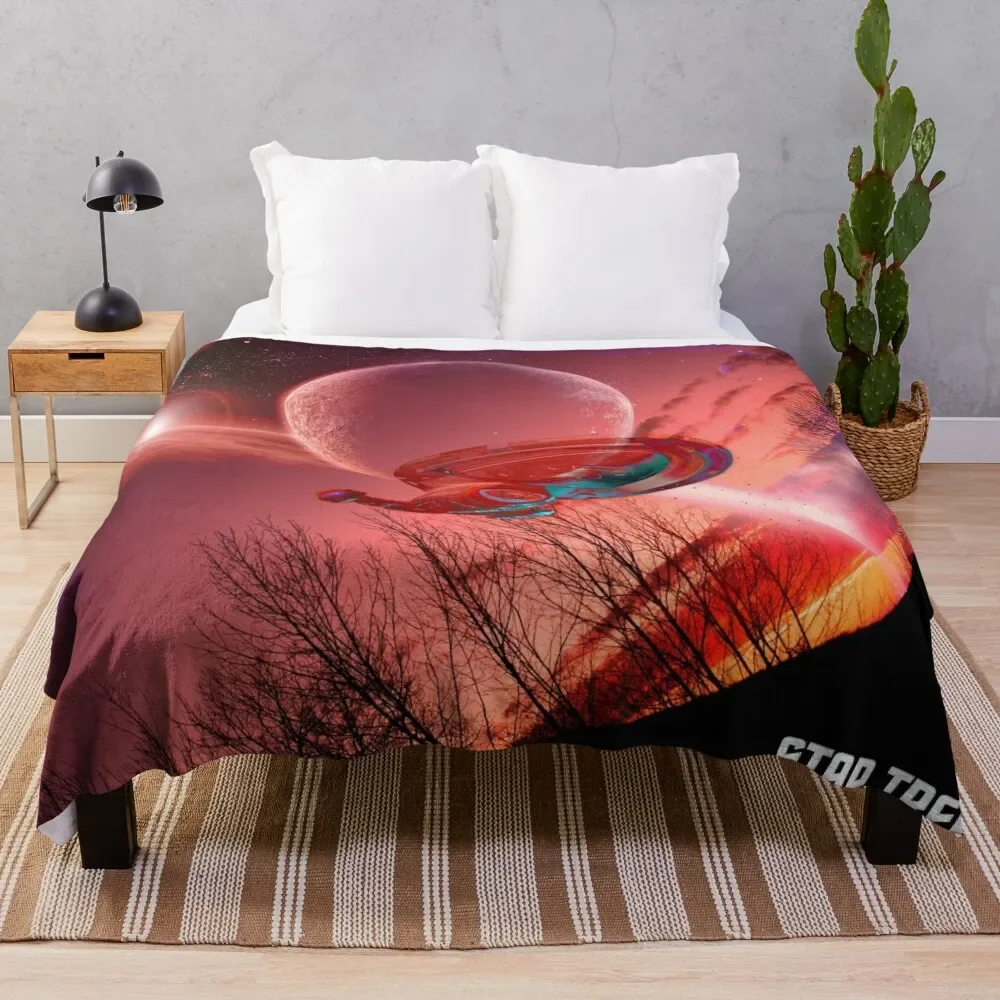 

Star Trek, Voyager spaceship Throw Blanket Soft Breathable Blanket for Night Sleeping