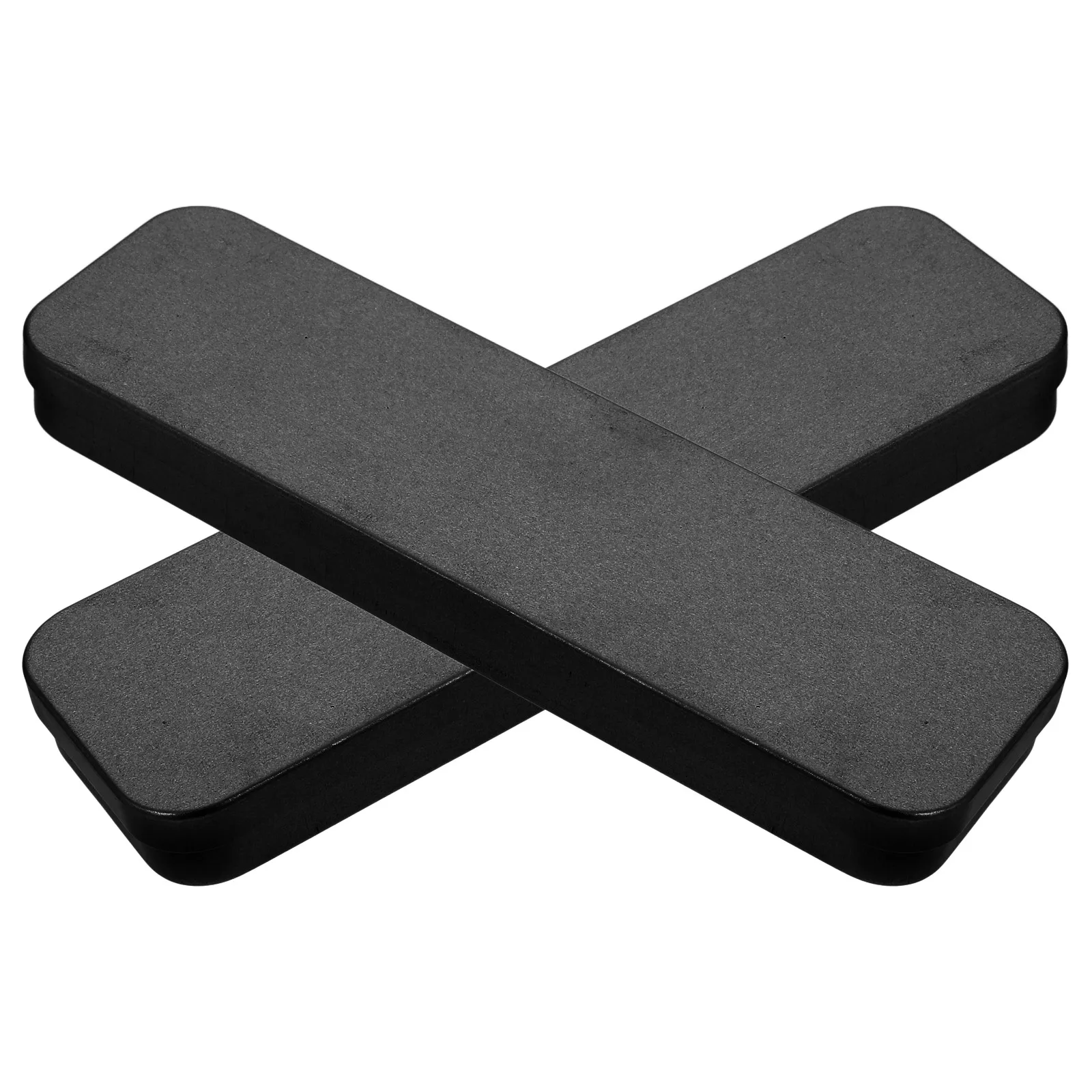 

2Pcs Metal Pencil Case Spacious Moisture Resistant Tin Container for Students Portable Stationery Box Design