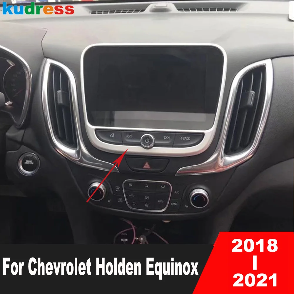 For Chevrolet Holden Equinox 2018 2019 2020 2021 Matte Car Interior Console GPS Navigation Frame Cover Trim Sticker Accessories