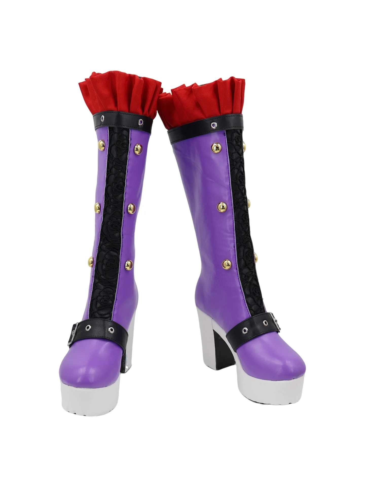Sweet Devil Cosplay Shoes Aikatsu on Parade Halloween Carnival Custom Made Sweet Devil Prop Purple Boots