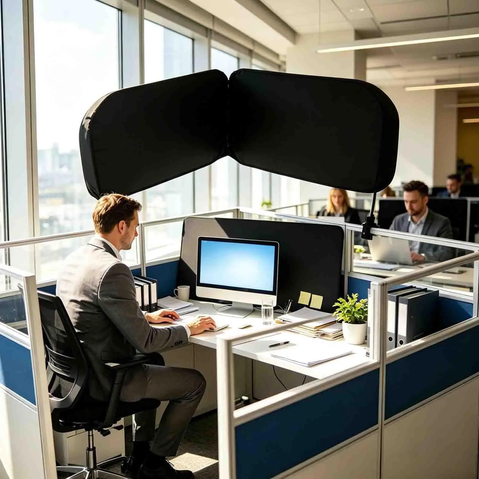 Office Desk Sun Blocker Overhead Privacy Protection Cover Office Glare Shade For Men Adults Coworkers Colleagues Teachers