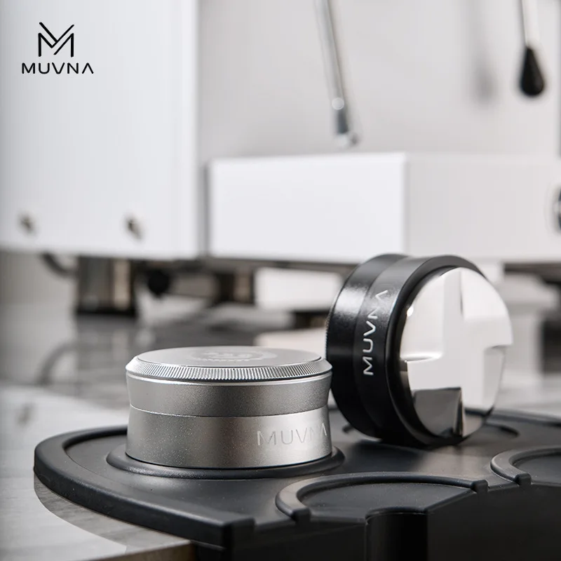 MUVNA Gravity Auto Adjustable Height Coffee Tamper & Distributor 51mm 53mm 58.35mm Espresso Leveling Tool