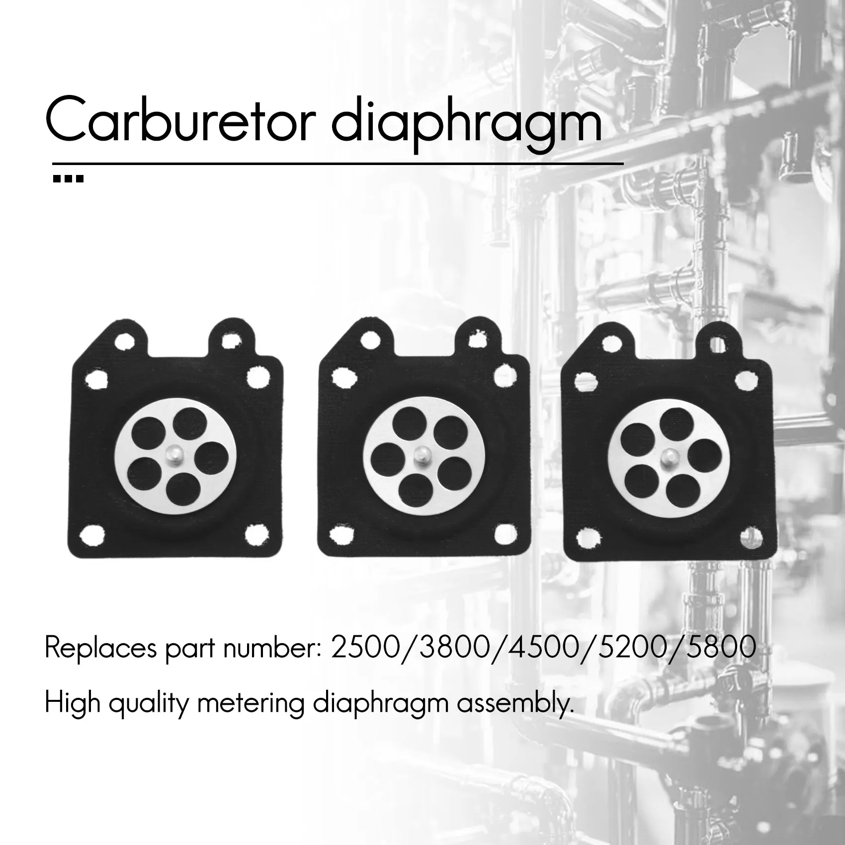 Carburetor Parts Chainsaw Carburetor Membrane Pads Repair Parts Metering Diaphragm Gaskets for Zama Chainsaw Carburetor 2500/380