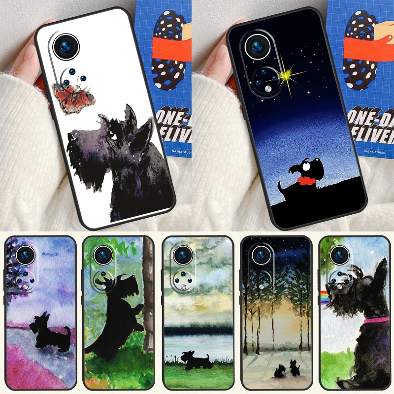 Westie Scottie Scottish Terrier Case For Honor Magic 7 5 6 Lite Pro Honor X8b X9b X9a X8a X8 X9 X9c 50 70 90 200 Lite Cover