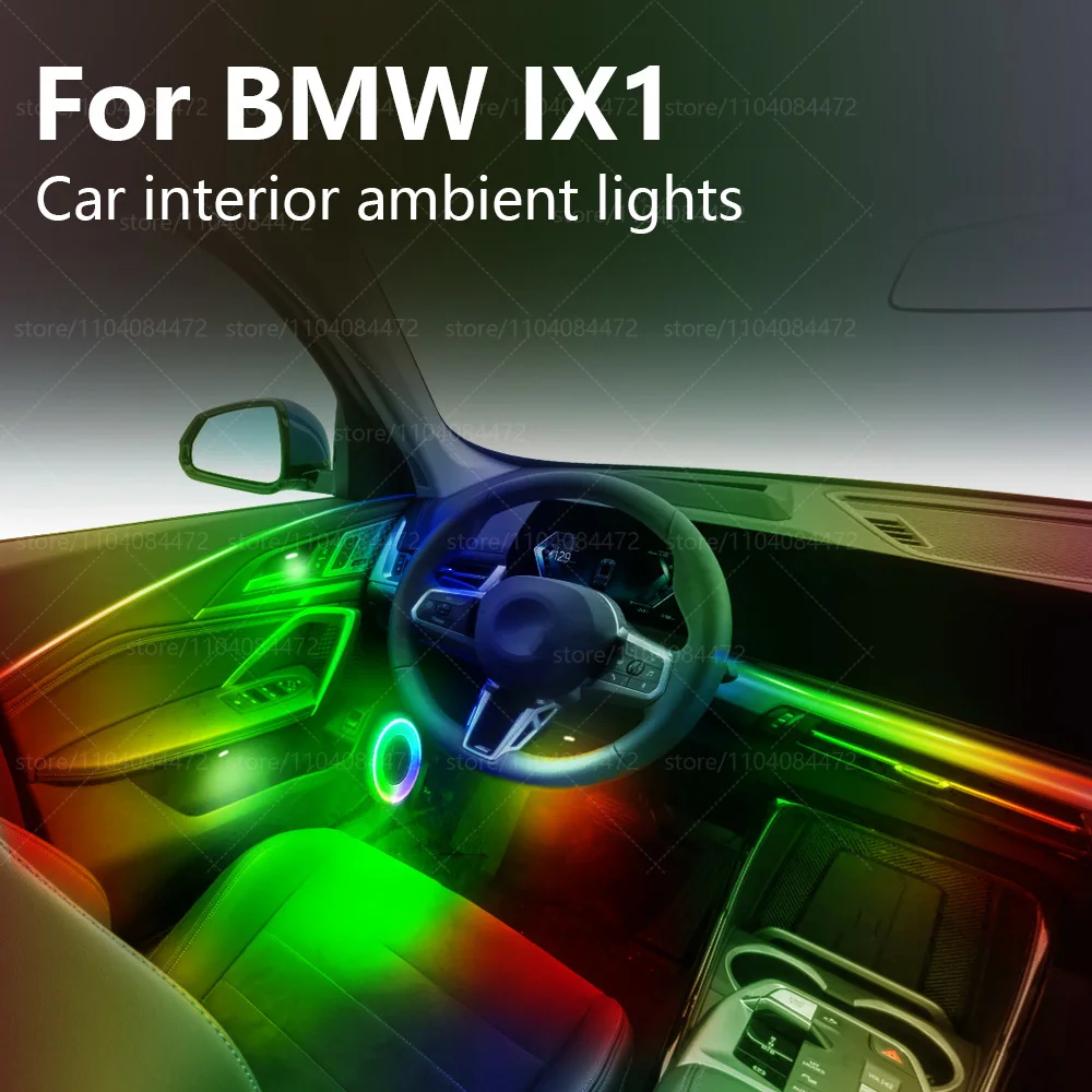

For BMW IX1 U11 22in1 RGB Car Interior Acrylic Car Ambient Lights RGB Hidden Acrylic Strip Decoration Atmosphere Accessories