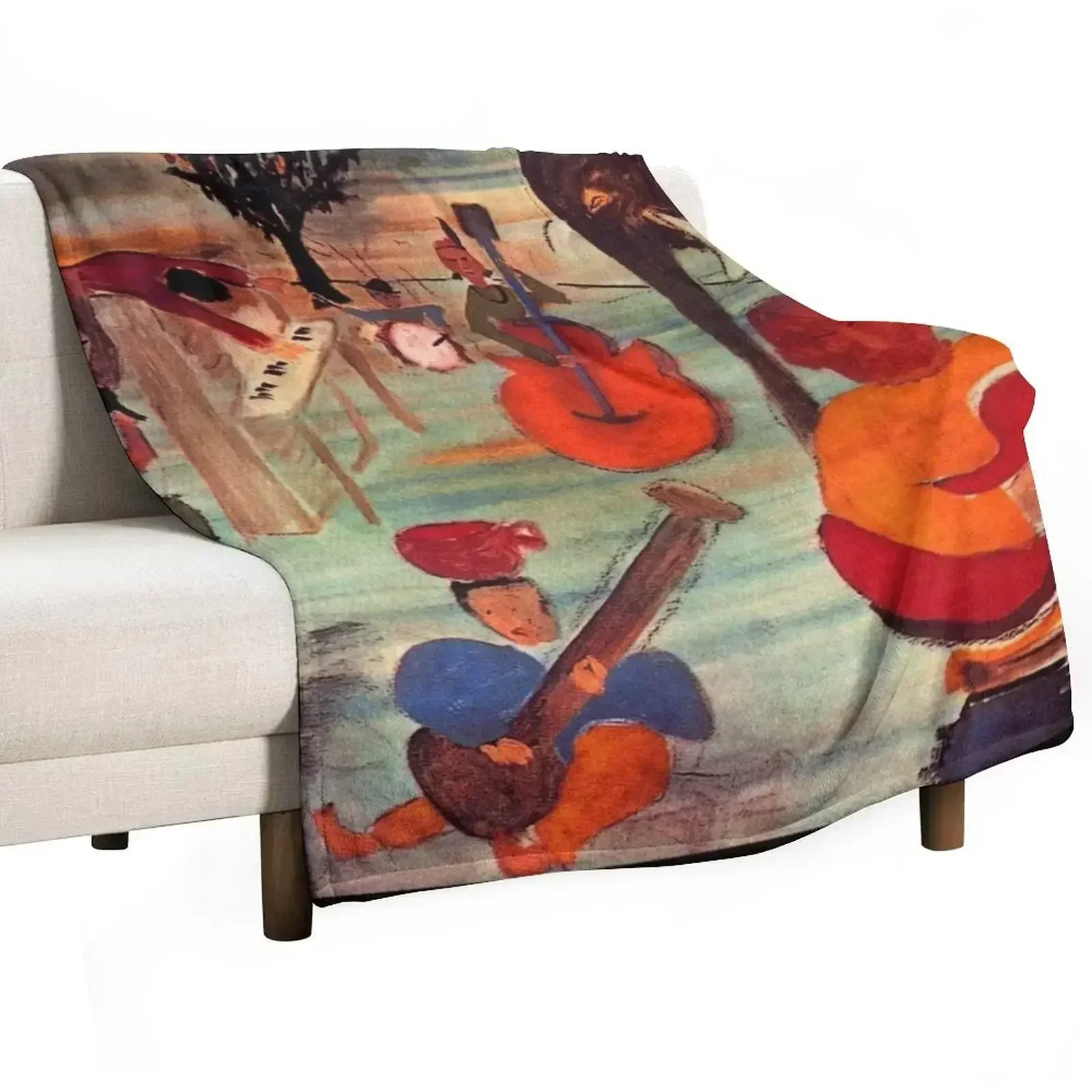 Music From Big Pink. Throw Blanket Single Fashion Sofas Sleeping Bag warm for winter Heavy Warm Blankets