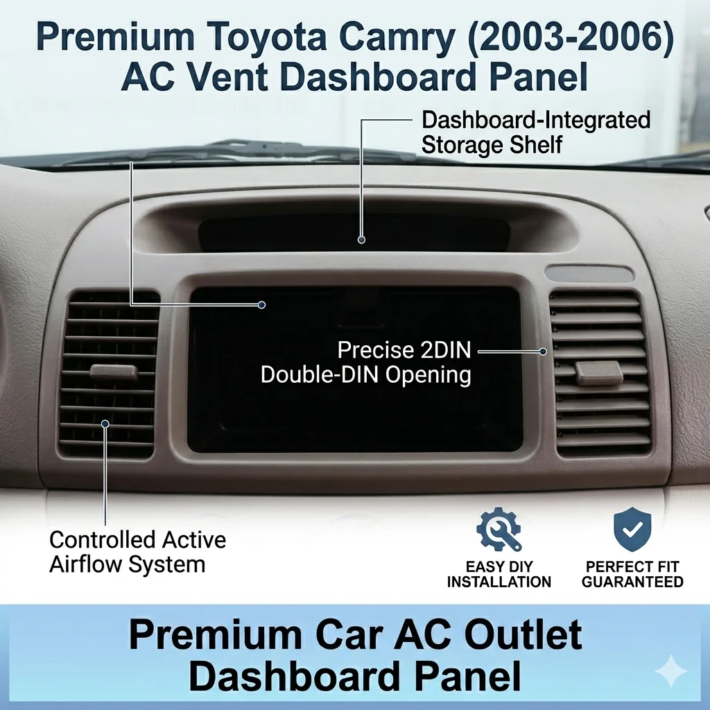 

Car Center Air Vent Outlet Dashboard Panel for Toyota Camry 2003-2006 A/C Air Conditioner Outlet Grille Replacement Beige Kit