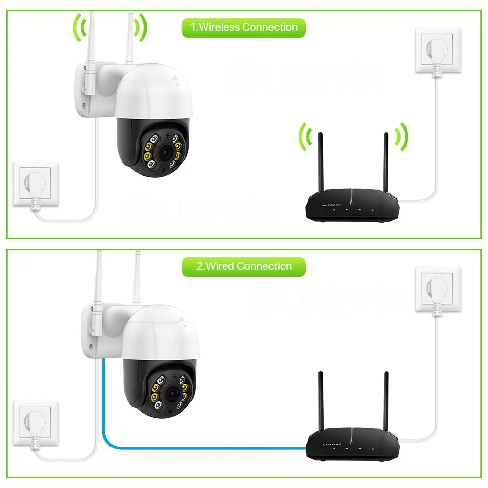 무선 비디오 감시 iCsee 보안 CCTV 카메라, 와이파이 IP 카메라, 5MP HD 야외 PTZ 카메라, Ai 추적, 3MP, 1080P, 최고 8MP